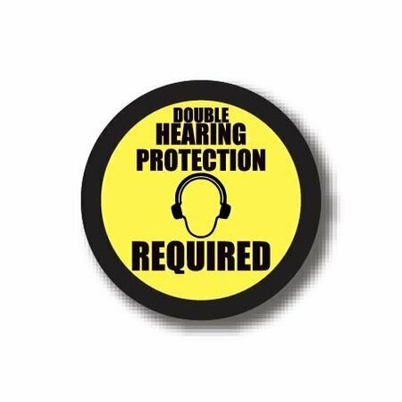 ERGOMAT 12in CIRCLE SIGNS - Double Hearing Protection Required DSV-SIGN 144 #3106 -UEN